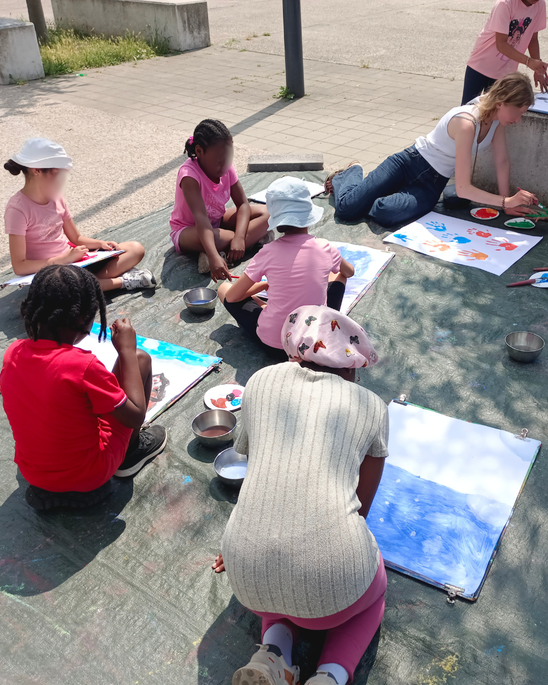 Peinture de rues avec le centre social des 4 quartiers